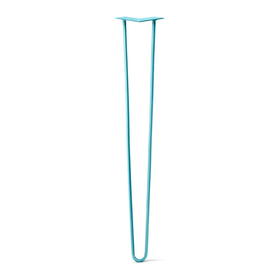 Hairpin Leg (Sold Separately), 2-Rod Design - Teal Powder Coated Finish
