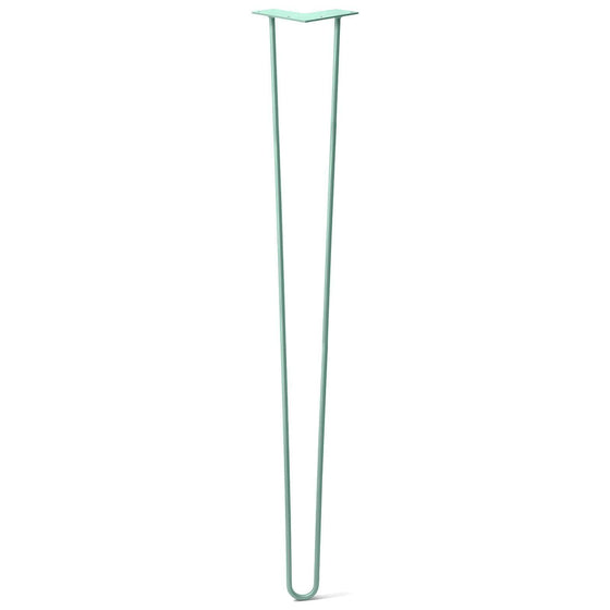 Hairpin Leg (Sold Separately), 2-Rod Design - Teal Powder Coated Finish