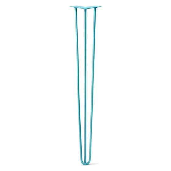Hairpin Leg (Sold Separately), 3-Rod Design - Teal Powder Coated Finish