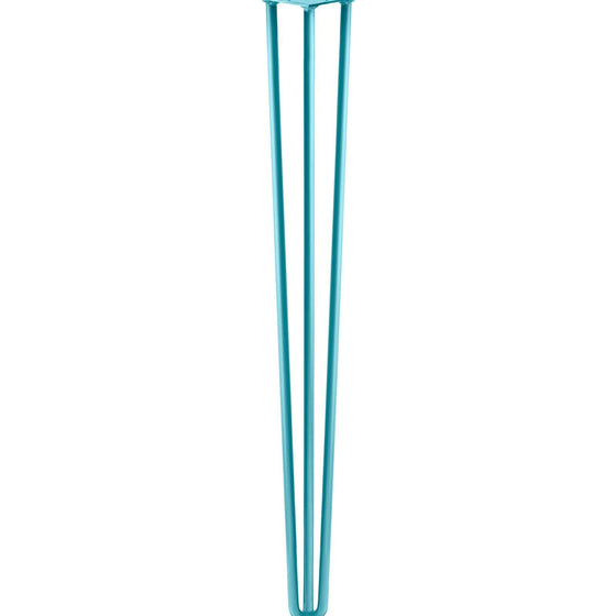 Hairpin Leg (Sold Separately), 3-Rod Design - Teal Powder Coated Finish