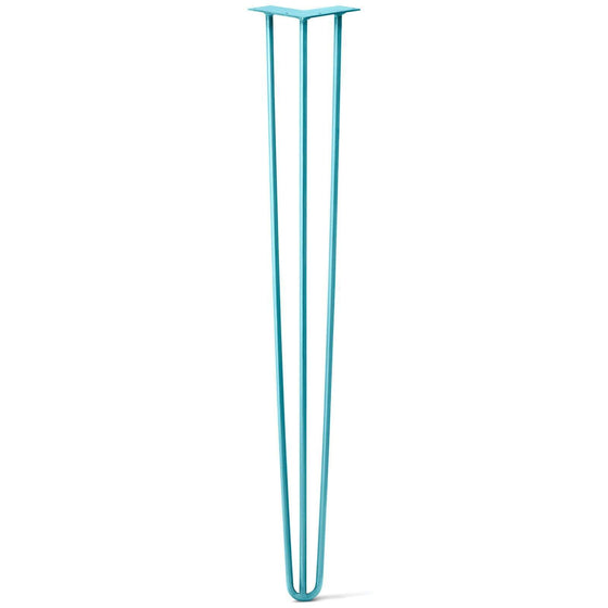 Hairpin Leg (Sold Separately), 3-Rod Design - Teal Powder Coated Finish