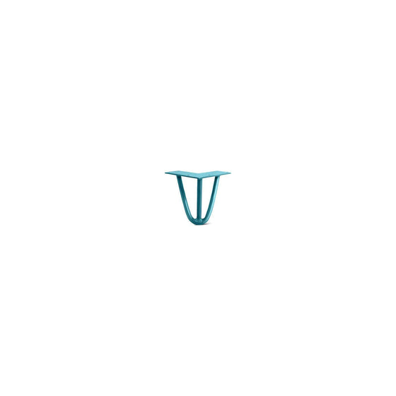 Hairpin Leg (Sold Separately), 3-Rod Design - Teal Powder Coated Finish
