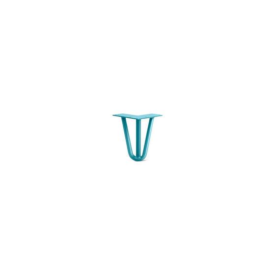 Hairpin Leg (Sold Separately), 3-Rod Design - Teal Powder Coated Finish