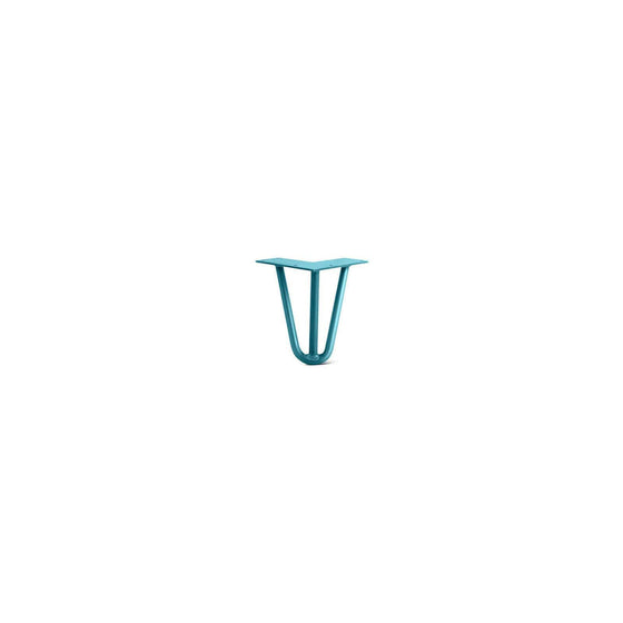 Hairpin Leg (Sold Separately), 3-Rod Design - Teal Powder Coated Finish