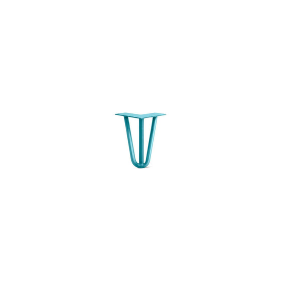 Hairpin Leg (Sold Separately), 3-Rod Design - Teal Powder Coated Finish