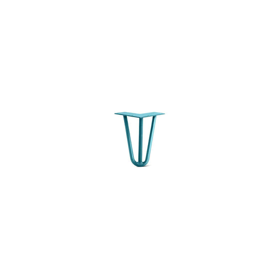Hairpin Leg (Sold Separately), 3-Rod Design - Teal Powder Coated Finish