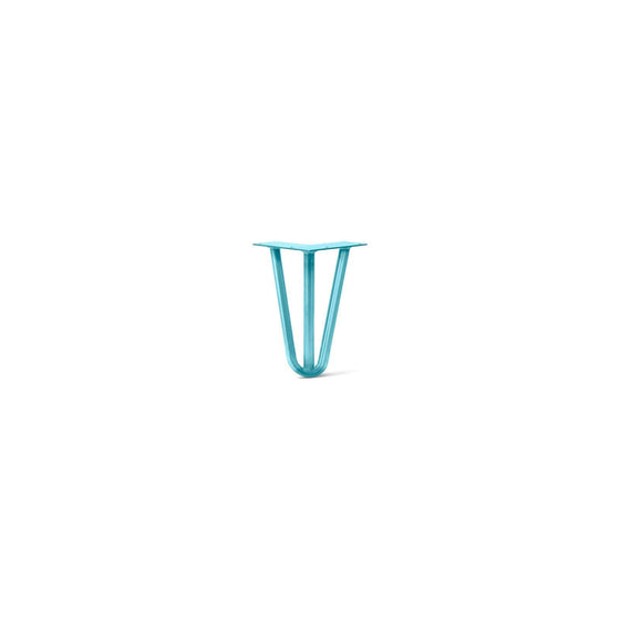 Hairpin Leg (Sold Separately), 3-Rod Design - Teal Powder Coated Finish