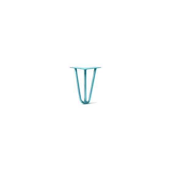 Hairpin Leg (Sold Separately), 3-Rod Design - Teal Powder Coated Finish