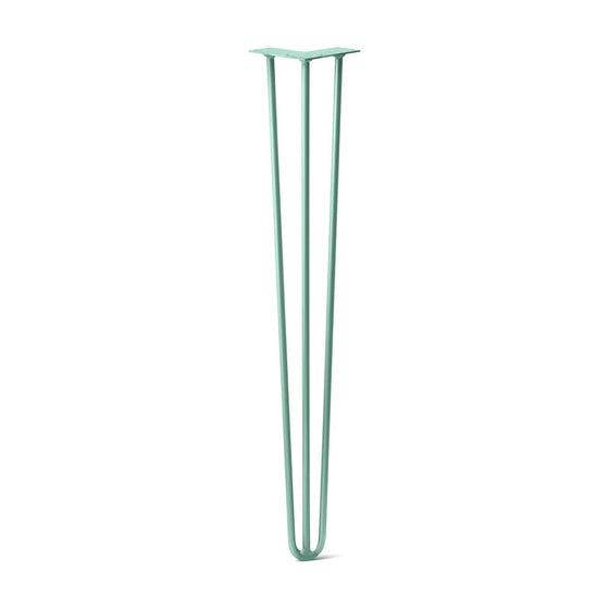 Hairpin Leg (Sold Separately), 3-Rod Design - Turquoise Powder Coated Finish