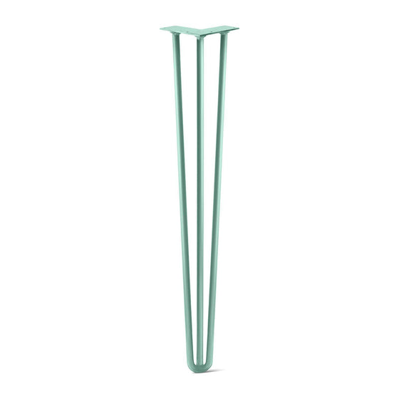 Hairpin Leg (Sold Separately), 3-Rod Design - Turquoise Powder Coated Finish