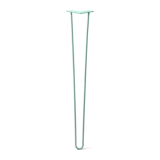 Hairpin Leg (Sold Separately), 2-Rod Design - Turquoise Powder Coated Finish