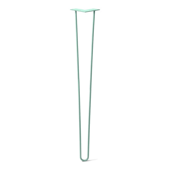 Hairpin Leg (Sold Separately), 2-Rod Design - Turquoise Powder Coated Finish