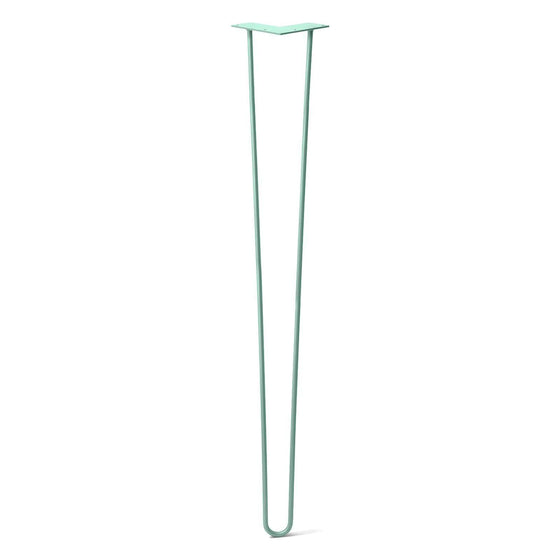 Hairpin Leg (Sold Separately), 2-Rod Design - Turquoise Powder Coated Finish