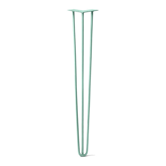 Hairpin Leg (Sold Separately), 3-Rod Design - Turquoise Powder Coated Finish