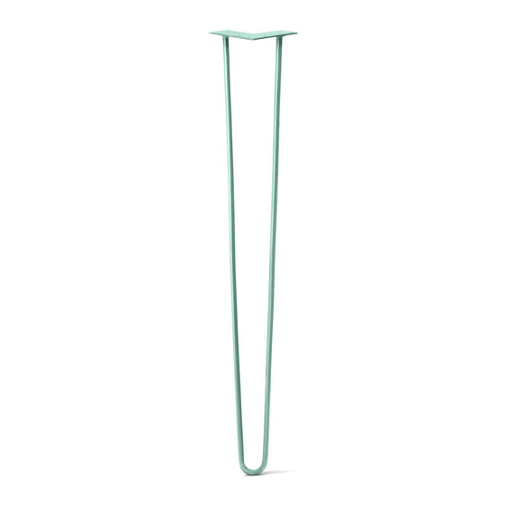 Hairpin Leg (Sold Separately), 2-Rod Design - Turquoise Powder Coated Finish