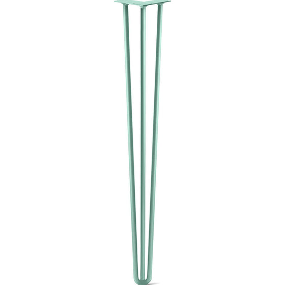 Hairpin Leg (Sold Separately), 3-Rod Design - Turquoise Powder Coated Finish