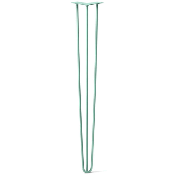 Hairpin Leg (Sold Separately), 3-Rod Design - Turquoise Powder Coated Finish
