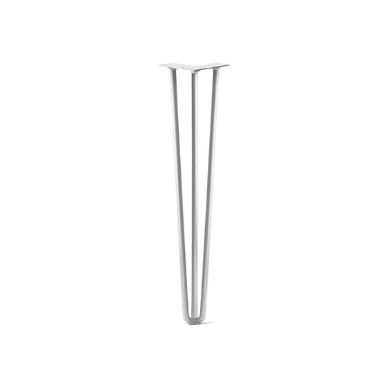 Hairpin Leg (Sold Separately), 3-Rod Design - White Powder Coated Finish