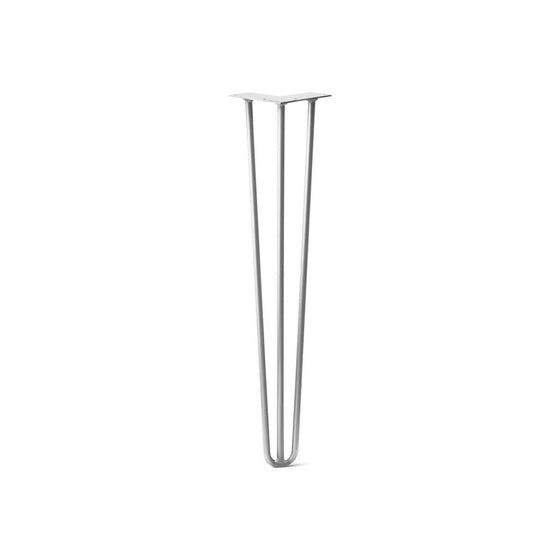 Hairpin Leg (Sold Separately), 3-Rod Design - White Powder Coated Finish