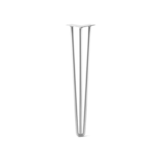 Hairpin Leg (Sold Separately), 3-Rod Design - White Powder Coated Finish