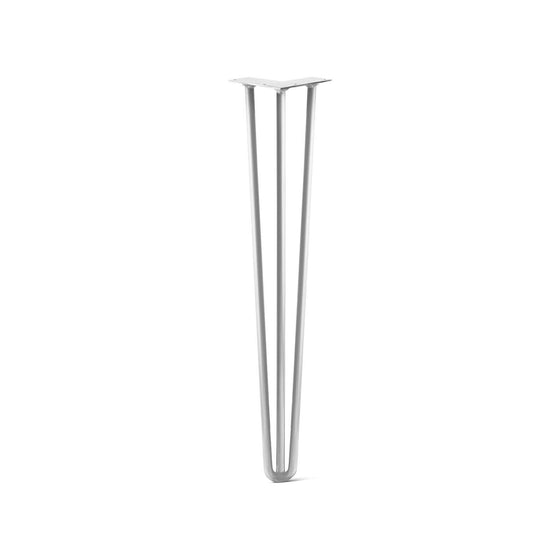 Hairpin Leg (Sold Separately), 3-Rod Design - White Powder Coated Finish