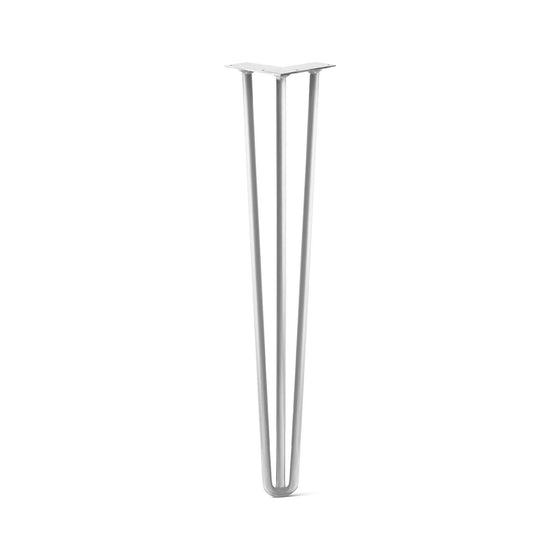 Hairpin Leg (Sold Separately), 3-Rod Design - White Powder Coated Finish
