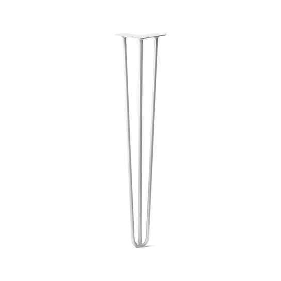 Hairpin Leg (Sold Separately), 3-Rod Design - White Powder Coated Finish