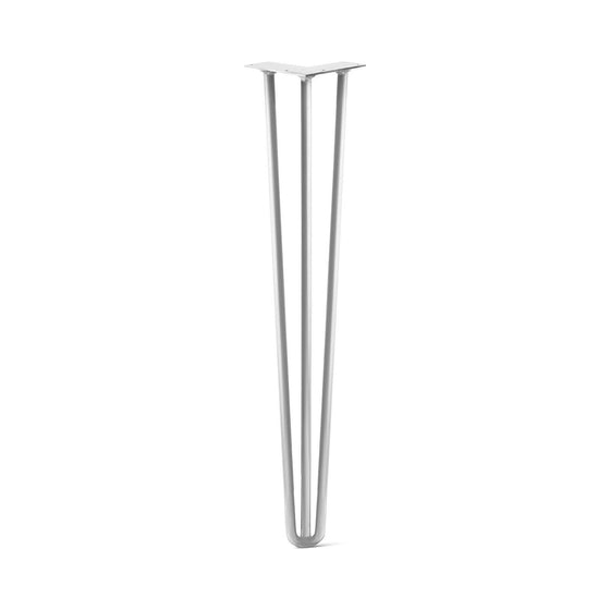 Hairpin Leg (Sold Separately), 3-Rod Design - White Powder Coated Finish