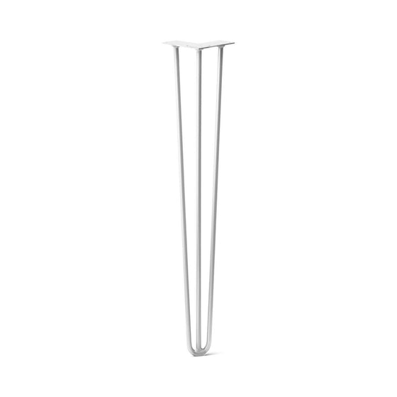 Hairpin Leg (Sold Separately), 3-Rod Design - White Powder Coated Finish