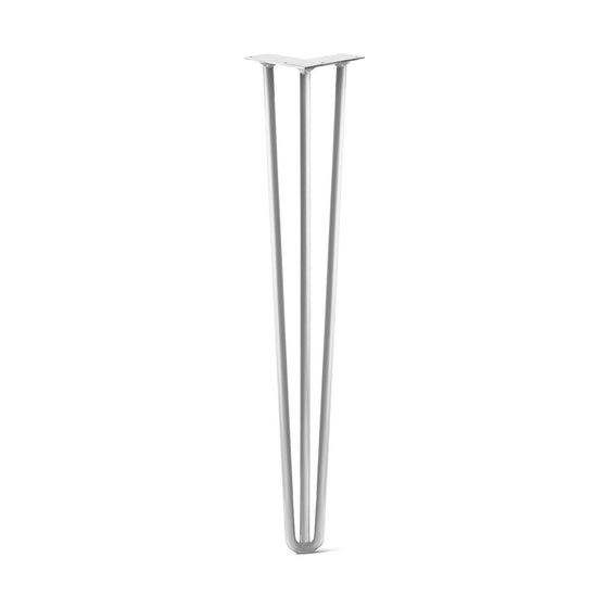 Hairpin Leg (Sold Separately), 3-Rod Design - White Powder Coated Finish