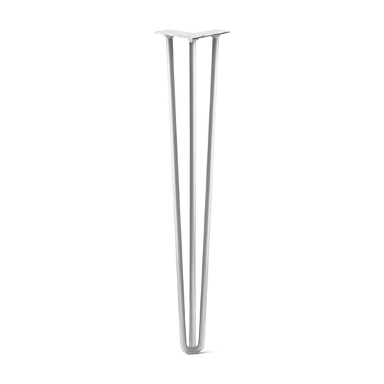 Hairpin Leg (Sold Separately), 3-Rod Design - White Powder Coated Finish