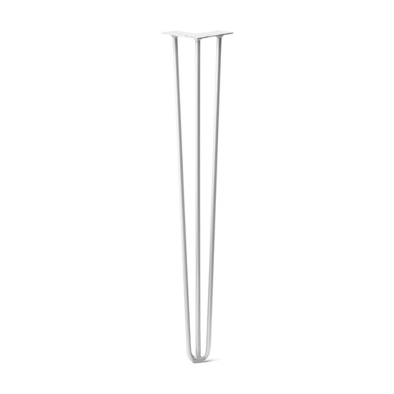 Hairpin Leg (Sold Separately), 3-Rod Design - White Powder Coated Finish