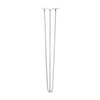 Hairpin Leg (Sold Separately), 3-Rod Design - White Powder Coated Finish