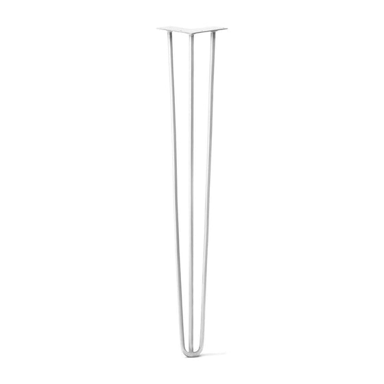 Hairpin Leg (Sold Separately), 3-Rod Design - White Powder Coated Finish