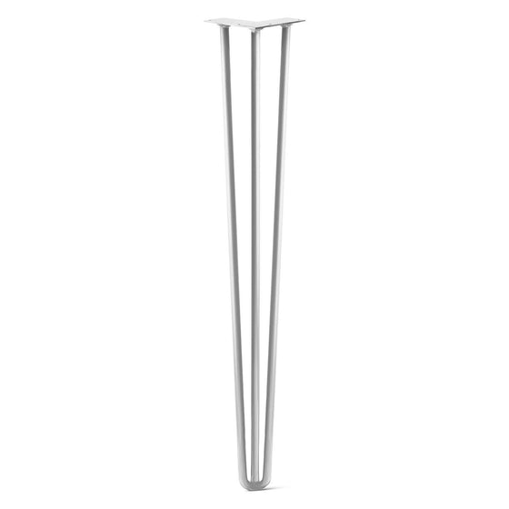 Hairpin Leg (Sold Separately), 3-Rod Design - White Powder Coated Finish