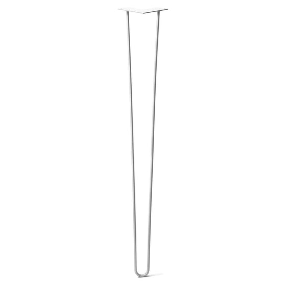 Hairpin Leg (Sold Separately), 2-Rod Design - White Powder Coated Finish