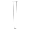 Hairpin Leg (Sold Separately), 3-Rod Design - White Powder Coated Finish