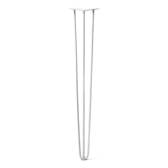 Hairpin Leg (Sold Separately), 3-Rod Design - White Powder Coated Finish