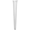 Hairpin Leg (Sold Separately), 3-Rod Design - White Powder Coated Finish