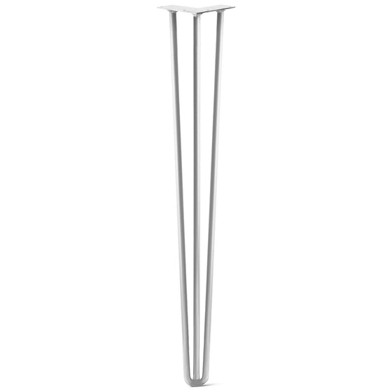 Hairpin Leg (Sold Separately), 3-Rod Design - White Powder Coated Finish