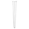 Hairpin Leg (Sold Separately), 3-Rod Design - White Powder Coated Finish