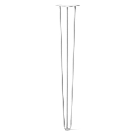 Hairpin Leg (Sold Separately), 3-Rod Design - White Powder Coated Finish