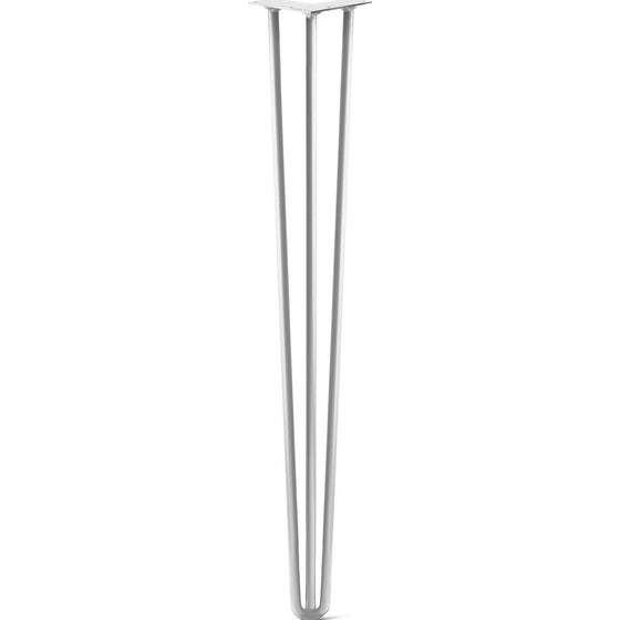 Hairpin Leg (Sold Separately), 3-Rod Design - White Powder Coated Finish