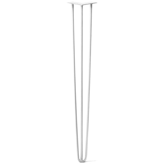 Hairpin Leg (Sold Separately), 3-Rod Design - White Powder Coated Finish