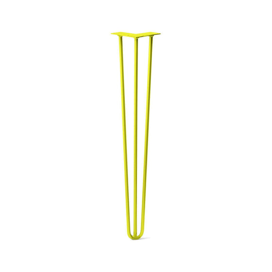 Hairpin Leg (Sold Separately), 3-Rod Design - Yellow Powder Coated Finish
