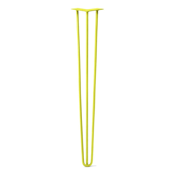 Hairpin Leg (Sold Separately), 3-Rod Design - Yellow Powder Coated Finish