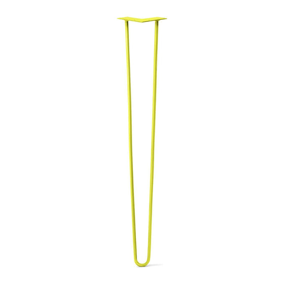 Hairpin Leg (Sold Separately), 2-Rod Design - Yellow Powder Coated Finish