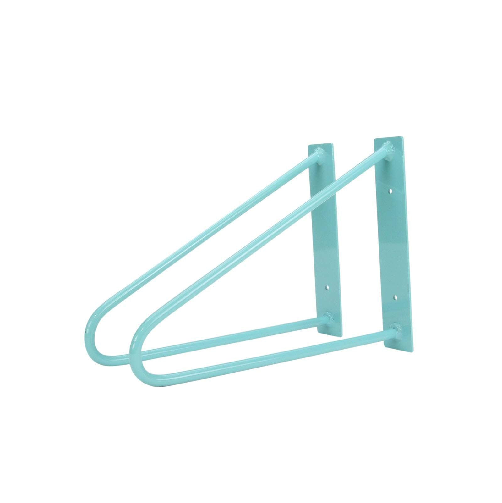 DIY Hairpin Legs Shelf Brackets, Desk Brackets Original Hairpin Shelf Brackets / Floating Desk Brackets, Pair of 2‚ Turquoise