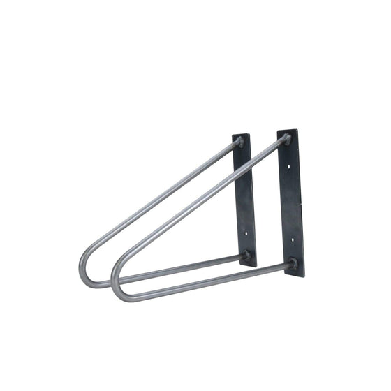 DIY Hairpin Legs Shelf Brackets Raw Steel / Fits 6" Shelf Pair of Original Hairpin Shelf Brackets | Floating Desk Brackets