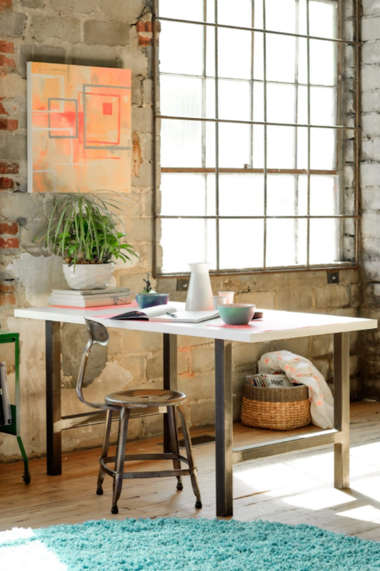 DIY Hairpin Legs Tube Steel Table Legs, H-Frame H-Frame Tube Steel Table & Bench Leg - 2" x 2" Tube Steel - White